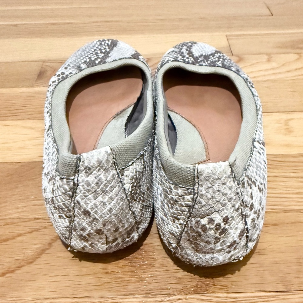 Bacio 61 Snakeskin Print Ballet Flats - Picture 4 of 12